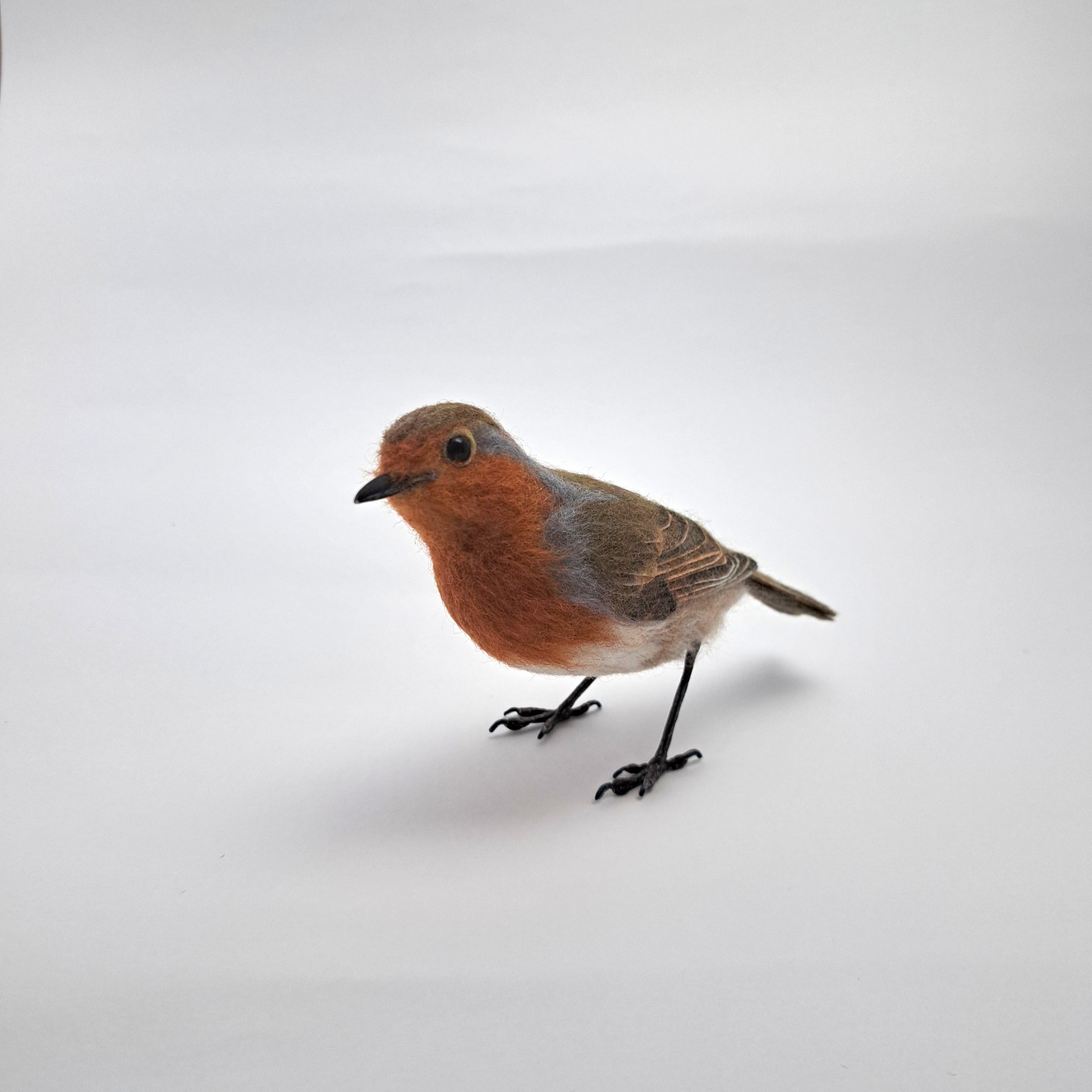 Robin :  Unique handmade needle-felted wildlife sculpture.