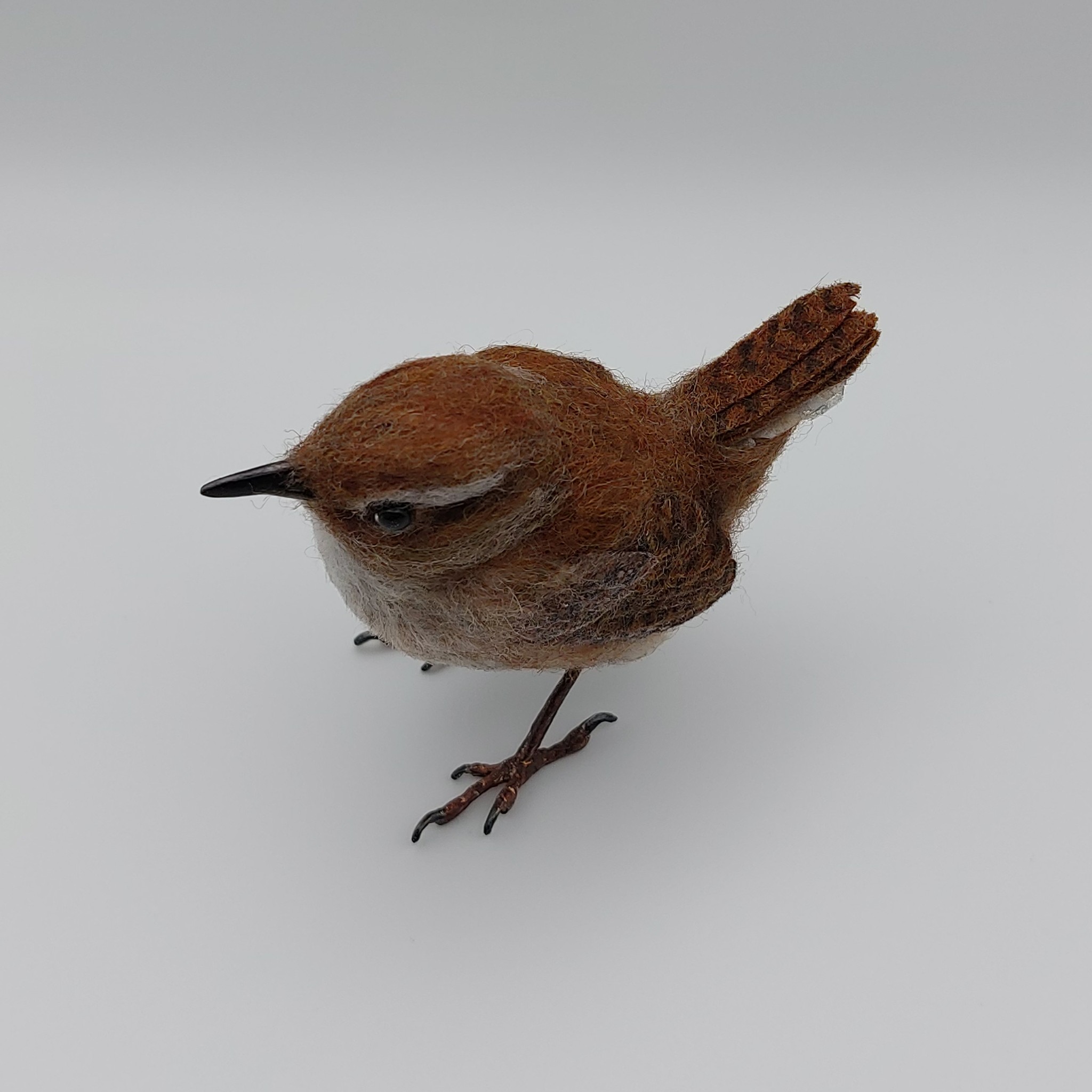 Wren  : Unique handmade needle-felted wildlife sculpture.