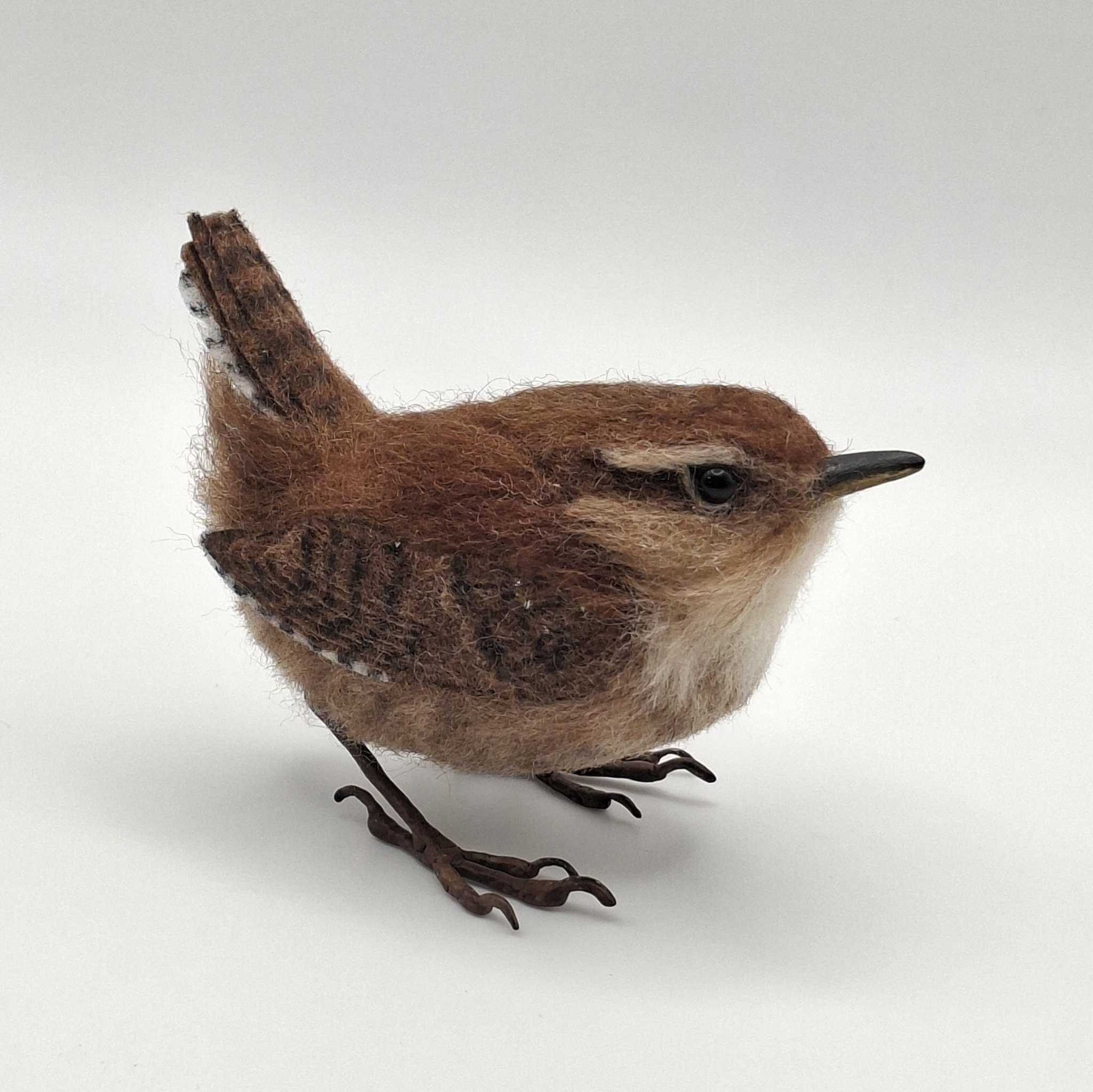Wren:  Unique handmade needle-felted wildlife sculpture.  