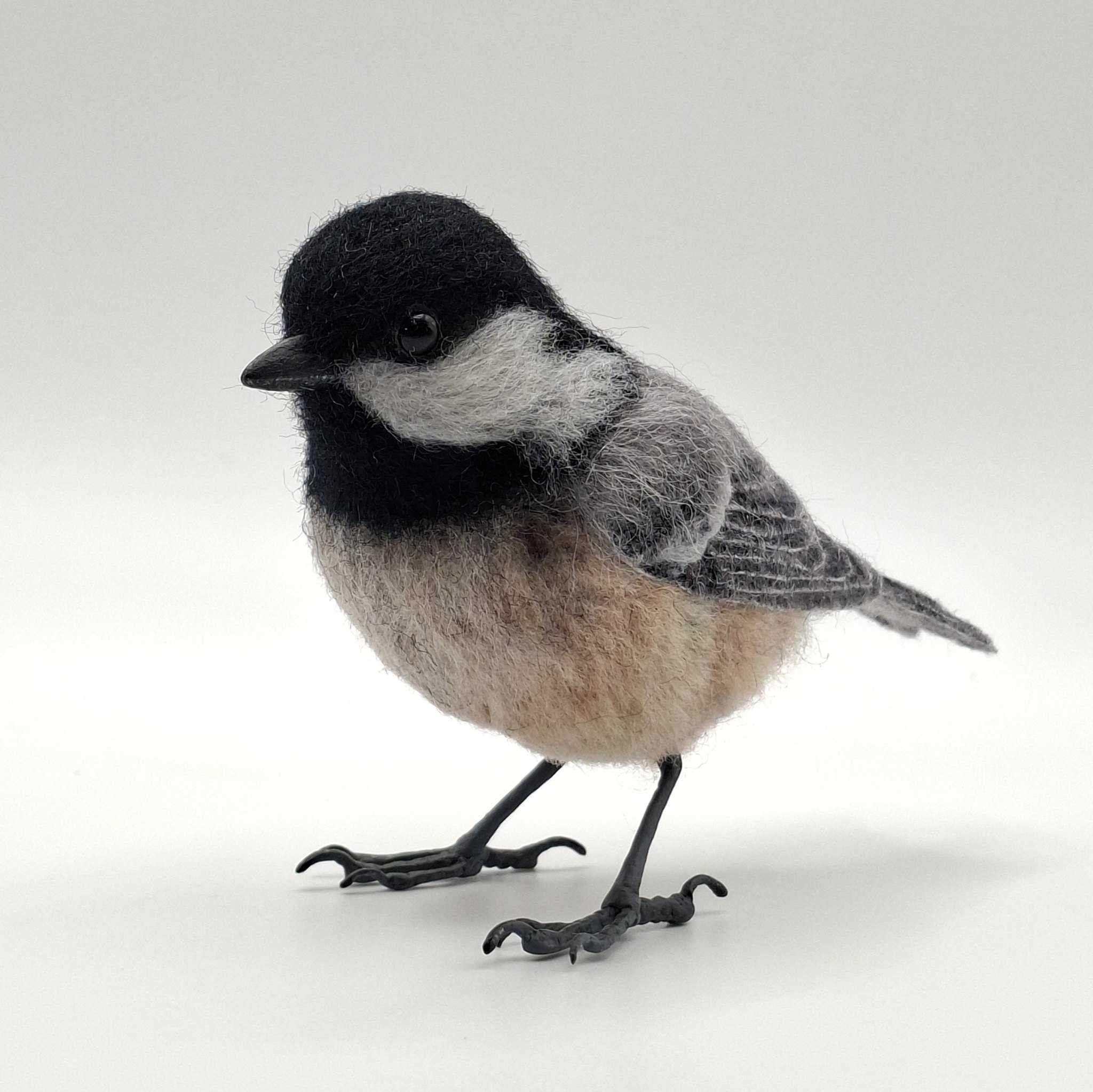 Coal Tit:  Unique handmade needle-felted wildlife sculpture.  
