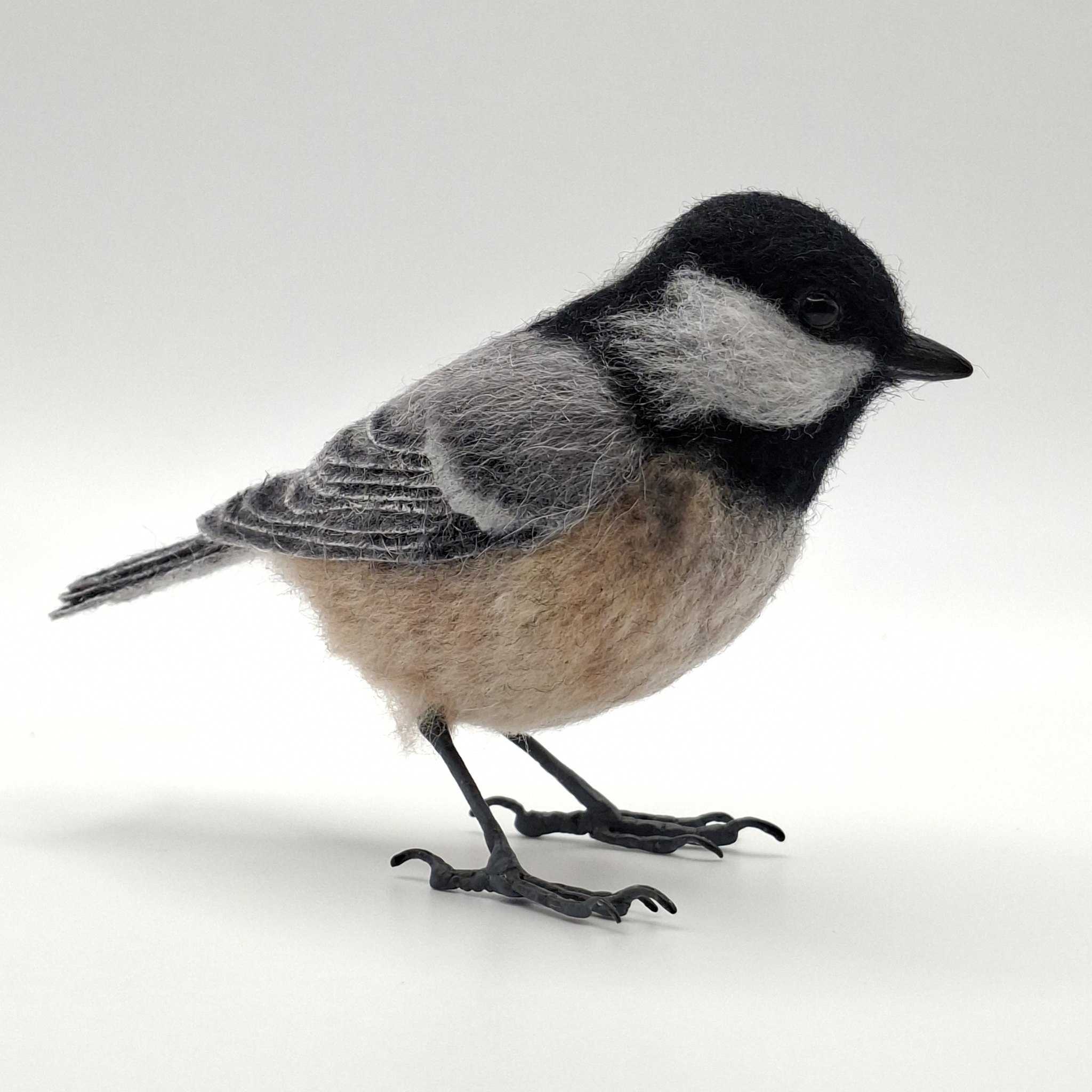 Coal Tit:  Unique handmade needle-felted wildlife sculpture.  