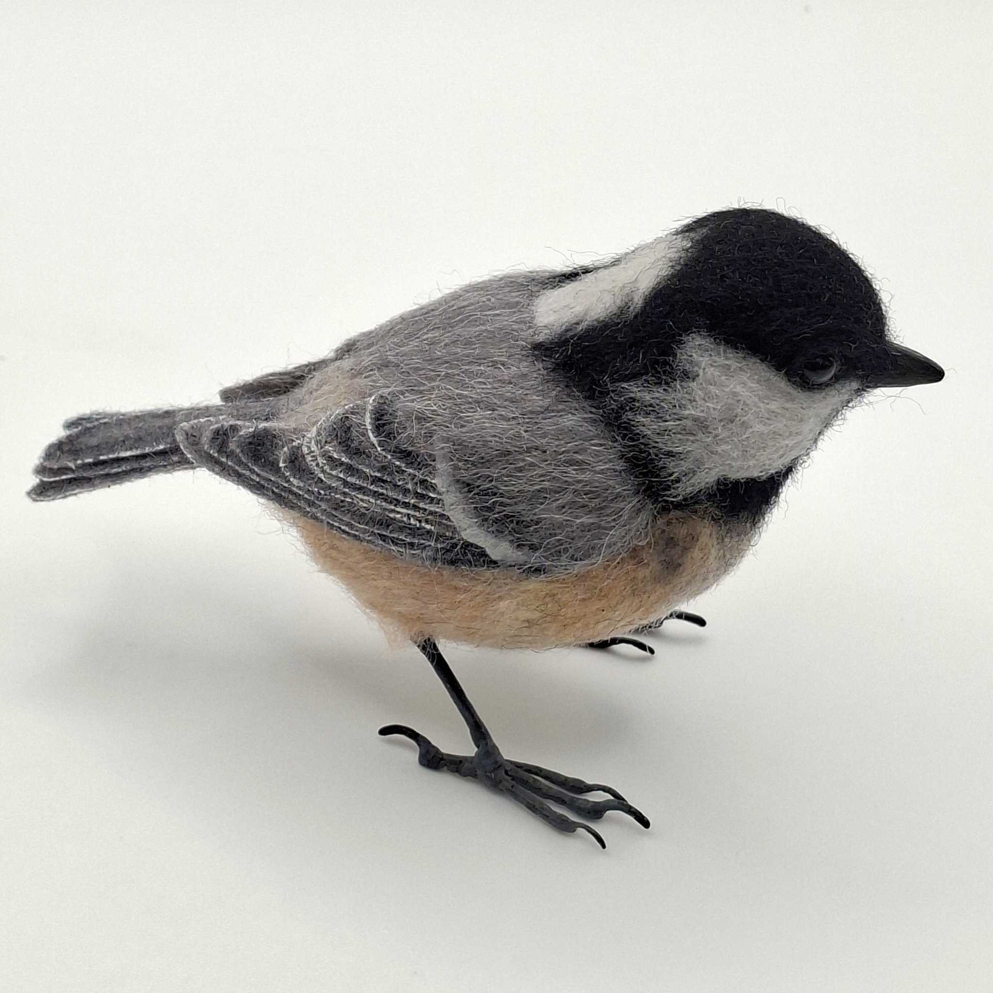 Coal Tit:  Unique handmade needle-felted wildlife sculpture.  