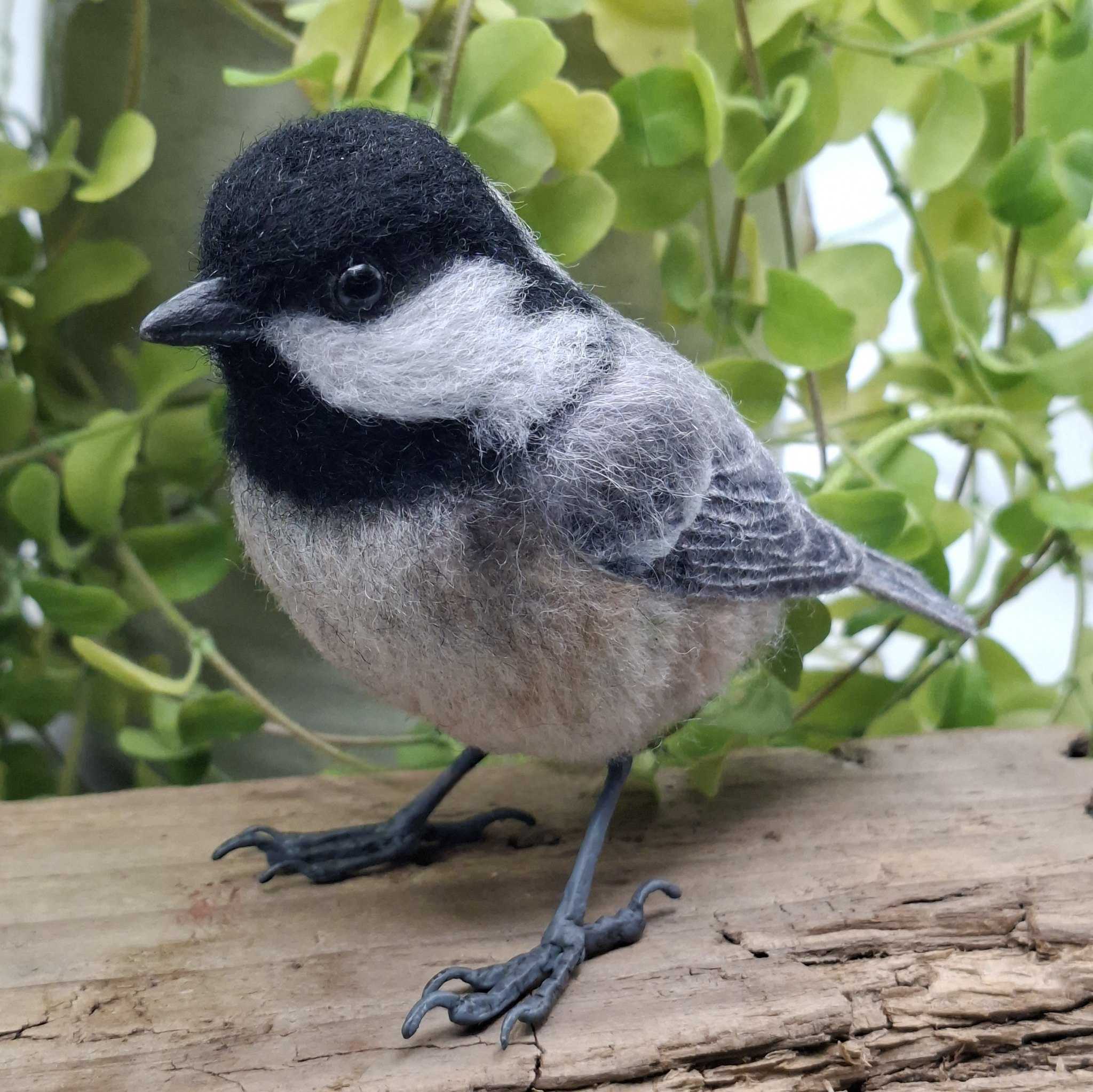 Coal Tit:  Unique handmade needle-felted wildlife sculpture.  
