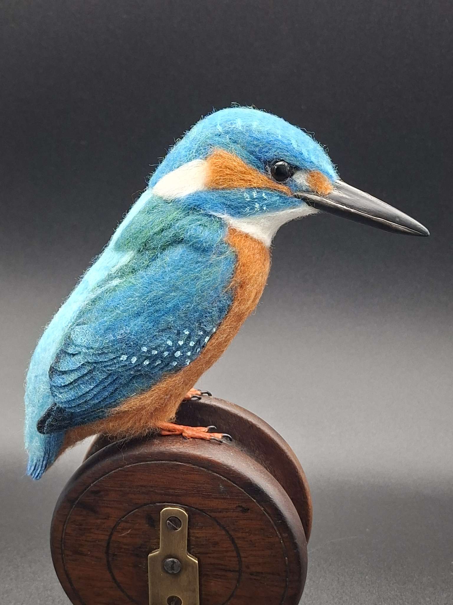 Kingfisher : Unique handmade needle-felted wildlife sculpture.  